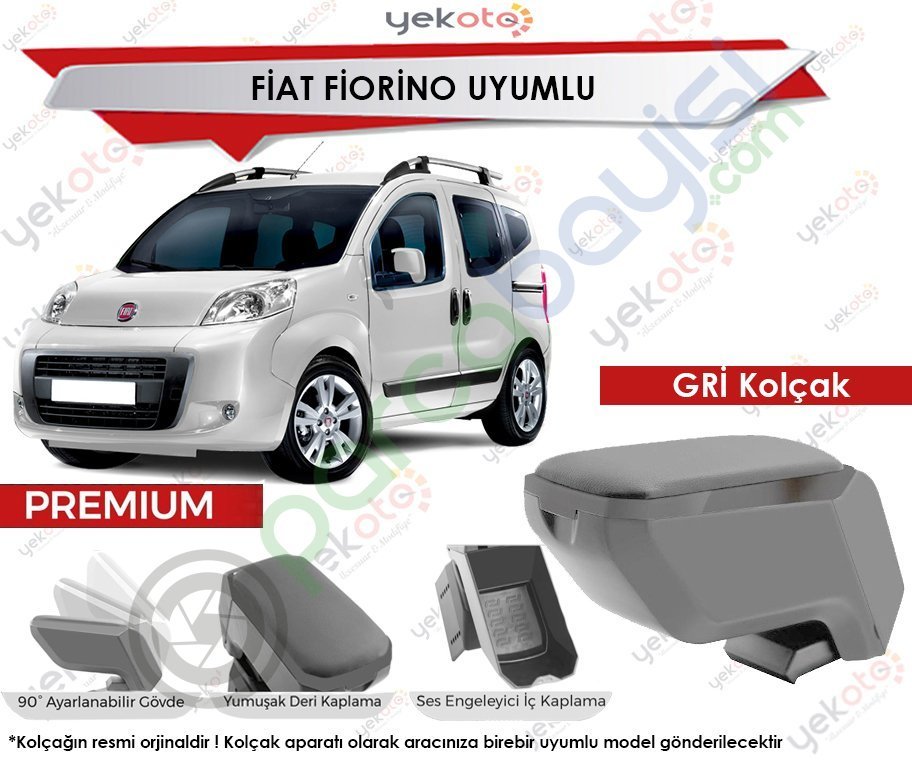 Fiat Fiorino Uyumlu Gri Kolçak Kol Dayama Ultra Kaliteli