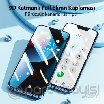 Ally iPhone 13 Pro Max 6.7 Full Glue-Tempered Cam Ekran Koruyucu