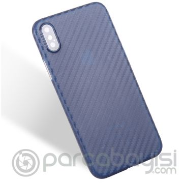 İphone X Xs Carbon Fiber Dokulu Yumuşak Pc Kılıf