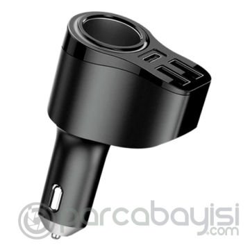 KUULAA Dual Usb+PD Hızlı Şarj Araba Çakmaklık Şarj Cihazı