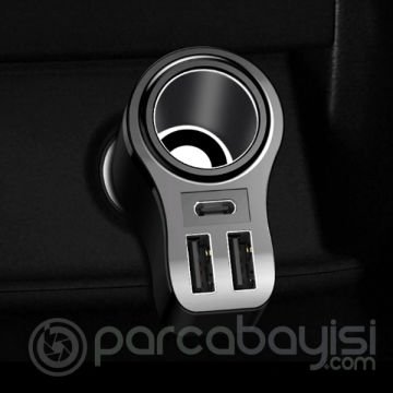 KUULAA Dual Usb+PD Hızlı Şarj Araba Çakmaklık Şarj Cihazı
