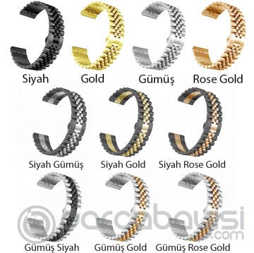 20MM Gear S3 Watch 4 -GT2 GT2E 42MM Kayış,Kordon Seramik Paslanmaz Çelik