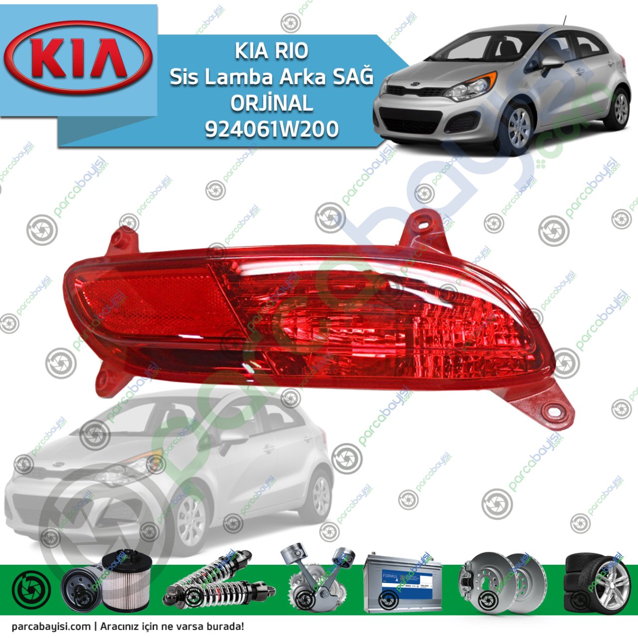 Kia Rio Sis Lamba Arka Sağ Orjinal | 924061W200