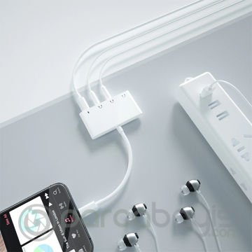 ALLY Andriod Usb Type C 4in1 Otg Ses Adaptörü Çift DC 3.5MM Jack