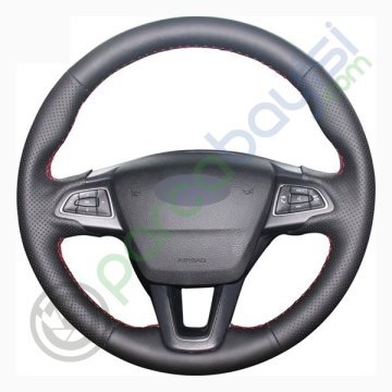 Ford Focus 4 2016 Sonrası Araca Özel Dikişli Deri Direksiyon Kılıfı
