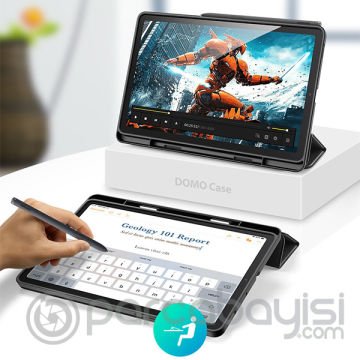 DUX DUCİS SM Tab S6 Lite (P610-P615) Kılıf Kalem Yerli Soft Tpu Mıknatıslı Domo Series Kılıf