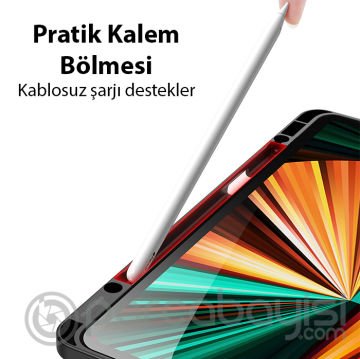 Dux Ducis iPad Pro 11 2022-2021-2020-2018 Kılıf Magi Series Kalem Tutuculu Uyku Modlu Kapaklı Kılıf