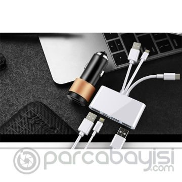 ALLY 3 İN1  İPhone+Usb C+ Usb A Kamera Okuyucu Kart Okuyucu
