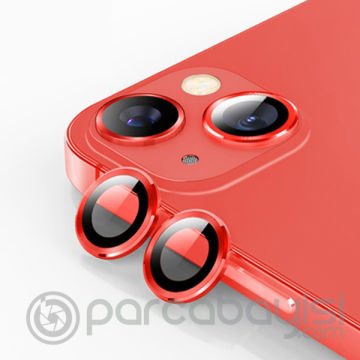 ALLY İPhone 13 - 13 Mini 3D Metal Çerçeveli Kamera Lens Koruyucu