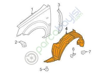 Kia Rio Ön Çamurluk Davlumbaz Sağ Orjinal | 868121G600