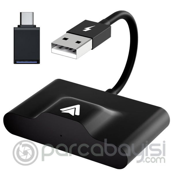 Ally USB+Type-C Adaptör Android Kablosuz Carplay Adaptör Çevirici
