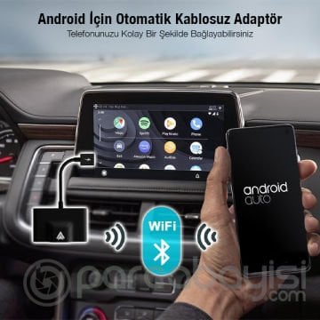 Ally USB+Type-C Adaptör Android Kablosuz Carplay Adaptör Çevirici