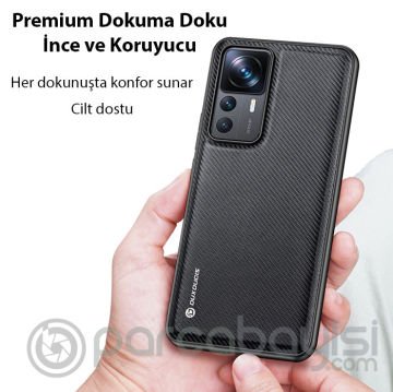 Dux Ducis Xiaomi 12T-12T Pro Fino Serisi Premium Dokuma Silikon Kılıf