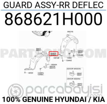 Kia Ceed Arkanın Önü Paçalık İç Sağ Orjinal | 868621H000
