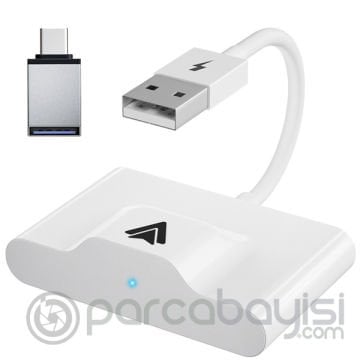 Ally USB+Type-C Adaptör Android Kablosuz Carplay Adaptör Çevirici