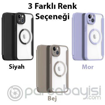 Dux Ducis iPhone 14 Plus 6.7 Kılıf Skin X Pro Series MagSafe Kapaklı Kılıf Folio Case