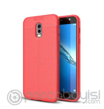 Ally Samsung Galaxy C8,J7+ Plus İçin Litchi Tam Koruma Soft Silikon Kılıf