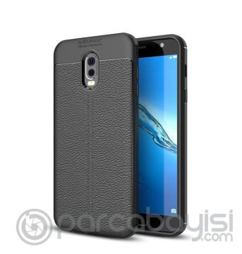 Ally Samsung Galaxy C8,J7+ Plus İçin Litchi Tam Koruma Soft Silikon Kılıf
