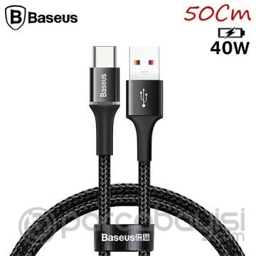 Baseus halo USB Type-C 40W Flash Şarj 0.50CM Kısa USB Şarj Kablosu
