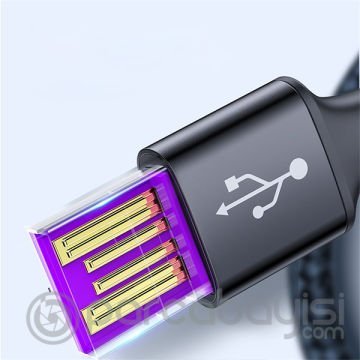 Baseus halo USB Type-C 40W Flash Şarj 0.50CM Kısa USB Şarj Kablosu