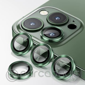 ALLY İPhone 13 Pro -13 Pro Max 3D Metal Çerçeveli Kamera Lens Koruyucu