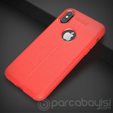 İphone X Xs Litchi Tam Koruma Soft Silikon Kılıf