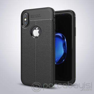 İphone X Xs Litchi Tam Koruma Soft Silikon Kılıf
