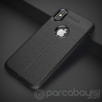 İphone X Xs Litchi Tam Koruma Soft Silikon Kılıf