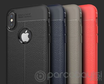 İphone X Xs Litchi Tam Koruma Soft Silikon Kılıf