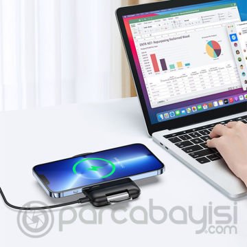 Duzzona W2 Katlanır Standlı 15W Hızlı Şarj Wireless Kablosuz Şarj Cihazı