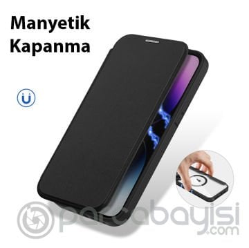 Dux Ducis iPhone 14 Pro Max 6.7 Kılıf Skin X Pro Series MagSafe Kapaklı Kılıf Folio Case