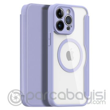 Dux Ducis iPhone 14 Pro Max 6.7 Kılıf Skin X Pro Series MagSafe Kapaklı Kılıf Folio Case