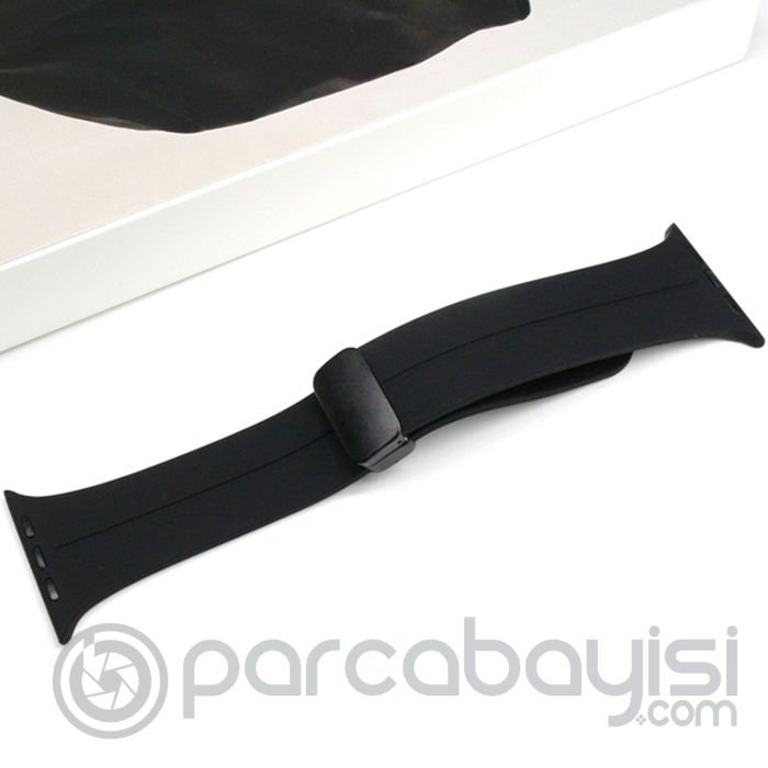 Ally Apple Watch 7-8 41mm 6-5-4 40mm Manyetik Uçlu Silikon Kayış Kordon 3-2-1 38mm