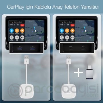ALLY USB+ Lightning Apple iPhone Carplay Mirror Ekran Yansıtıcı Adaptör Çevirici