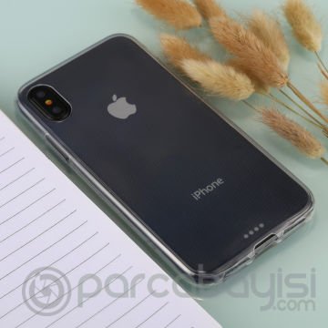 İphone X Xs 360 Koruma Şeffaf Silikon Kılıf
