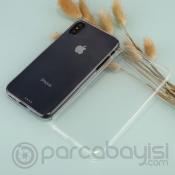 İphone X Xs 360 Koruma Şeffaf Silikon Kılıf