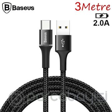 Baseus Halo Usb Type-C 2.0A Hızlı Şarj 3METRE Usb Şarj Kablosu