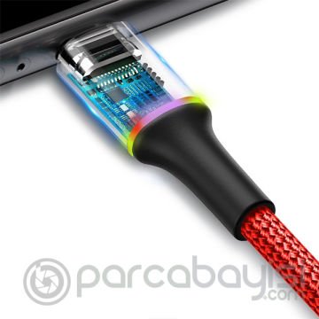 Baseus Halo Usb Type-C 2.0A Hızlı Şarj 3METRE Usb Şarj Kablosu
