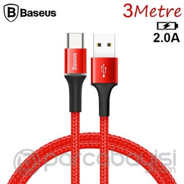 Baseus Halo Usb Type-C 2.0A Hızlı Şarj 3METRE Usb Şarj Kablosu