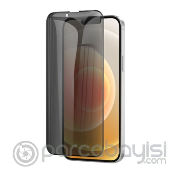 ALLY İPhone 13 Mini 3D Full Privacy Gizlilik Cam Ekran Koruyucu Anti-Spy