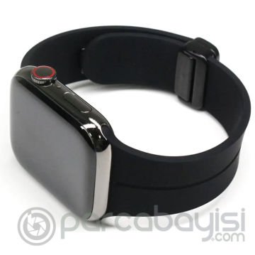 Ally Apple Watch 7-8 41mm 6-5-4 40mm Manyetik Uçlu Silikon Kayış Kordon 3-2-1 38mm