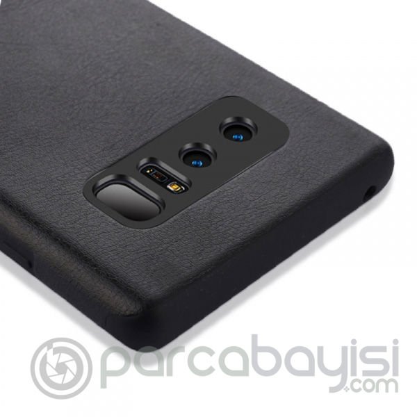 Ally Galaxy Note 8 Deri Dokulu Premium Soft Silikon Kılıf