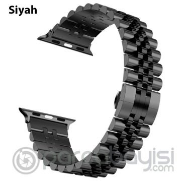 Ally Apple Watch 7-8 45mm 6-5-4 44mm Kayış Kordon Paslanmaz Çelik 3-2-1 42mm