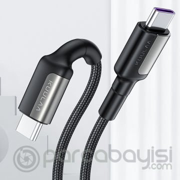 KUULAA Type C Type-C PD 60W QC4.0 Hızlı Şarj ve Data Kablosu 0.50CM