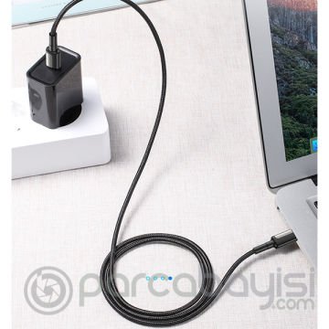 KUULAA Type C Type-C PD 60W QC4.0 Hızlı Şarj ve Data Kablosu 0.50CM