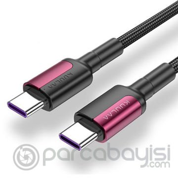 KUULAA Type C Type-C PD 60W QC4.0 Hızlı Şarj ve Data Kablosu 0.50CM