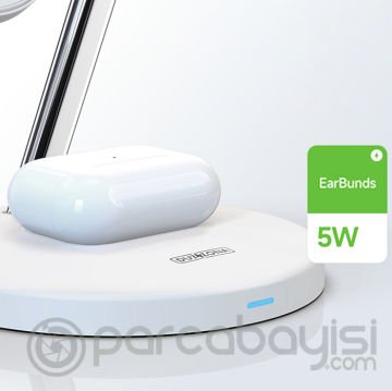 Duzzona W9 15W 3in1 iPhone-Apple Watch-Airpods Uyumlu Manyetik Kablosuz Şarj Cihazı