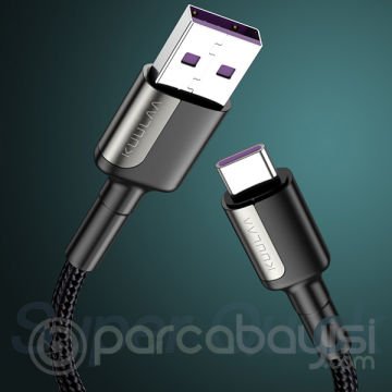 KUULAA 2M 5A Flash Şarj USB-Type C Huawei P20,P30 Mate 20 pro 20 lite Supercharge Hızlı Şarj Kablosu