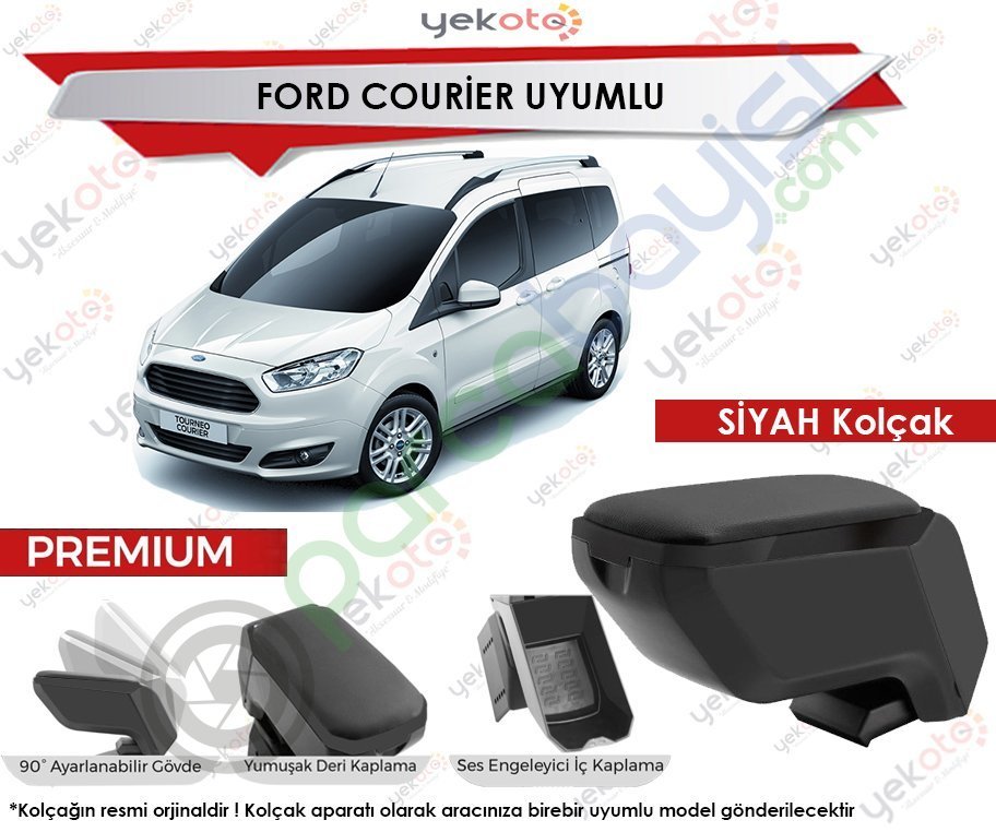 Ford Courier Uyumlu Siyah Kolçak Kol Dayama Ultra Kaliteli