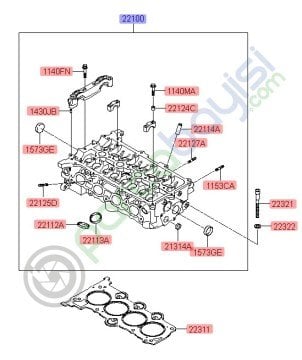 Silindir Kapağı Kia Rio Orjinal | 405W42Bs00